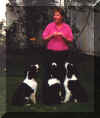 Lynn works training Amber, Oliver & Gigi